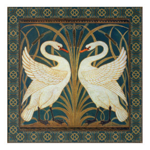 Walter Crane Swan, Rush And Iris Art Nouveau