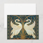 Walter Crane Swan, Rush And Iris Art Nouveau (Front/Back)