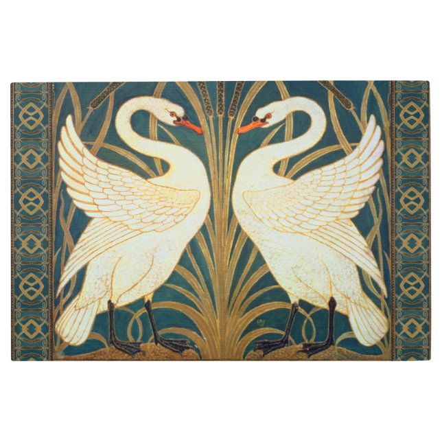 Walter Crane Swan, Rush And Iris Art Nouveau (Front)