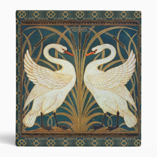 Walter Crane Swan Rush And Iris Art Nouveau 3 Ring Binder