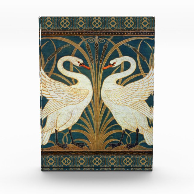Walter Crane Swan, Rush And Iris Art Nouveau Acrylic Award (Front)