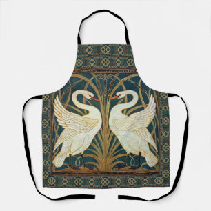 Walter Crane Swan, Rush And Iris Art Nouveau Apron