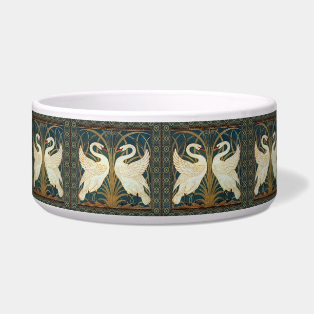 Walter Crane Swan, Rush And Iris Art Nouveau Bowl (Left)