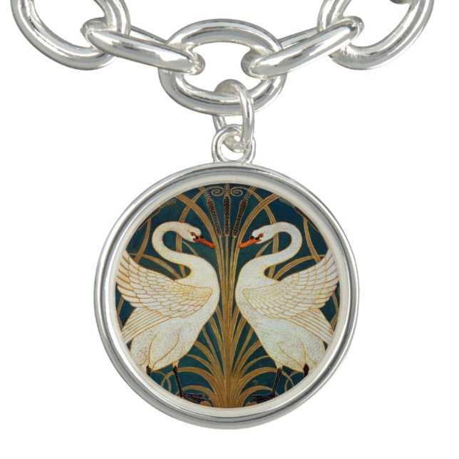 Walter Crane Swan, Rush And Iris Art Nouveau Bracelet (Design)