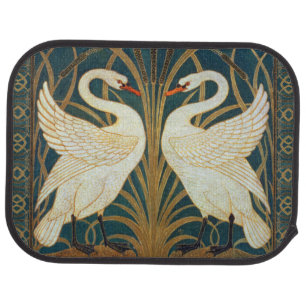Walter Crane Swan, Rush And Iris Art Nouveau Car Mat