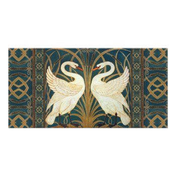 Walter Crane Swan  Rush And Iris Art Nouveau Card by artfoxx at Zazzle