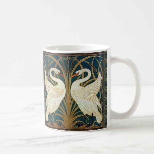 Walter Crane Swan Rush And Iris Art Nouveau  Coffee Mug