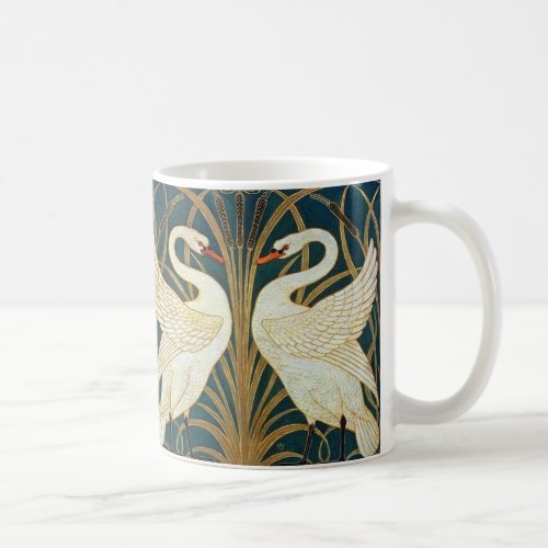 Walter Crane Swan Rush And Iris Art Nouveau  Coffee Mug