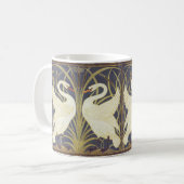 Walter Crane Swan, Rush And Iris Art Nouveau Coffee Mug (Front Left)