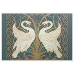 Walter Crane Swan, Rush And Iris Art Nouveau Fabric