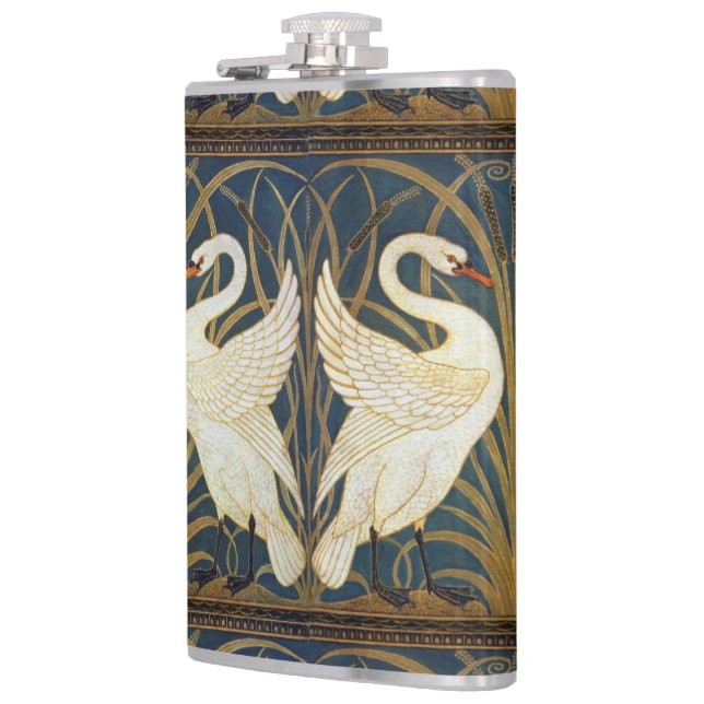 Walter Crane - Swan, Rush And Iris Art Nouveau Flask (Left)