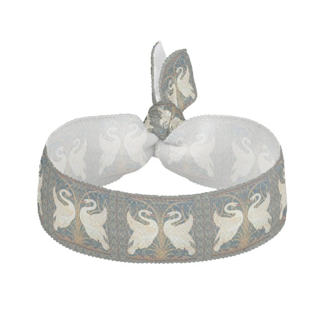 Walter Crane Swan, Rush And Iris Art Nouveau Hair Tie (Front)