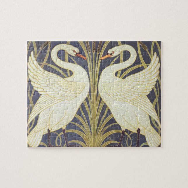Walter Crane Swan, Rush And Iris Art Nouveau Jigsaw Puzzle (Horizontal)
