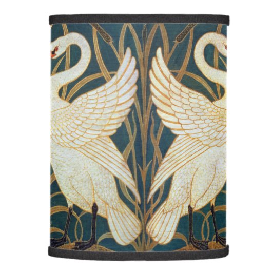 Walter Crane Swan, Rush And Iris Art Nouveau Lamp Shade (Right)
