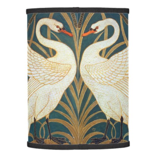 Walter Crane Swan, Rush And Iris Art Nouveau Lamp Shade | Zazzle