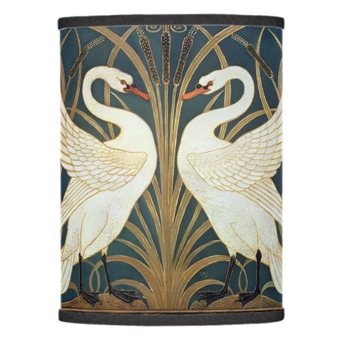 Walter Crane Swan Rush And Iris Art Nouveau  Lamp Shade