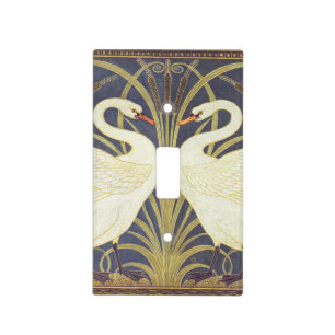 Walter Crane Swan, Rush And Iris Art Nouveau Light Switch Cover