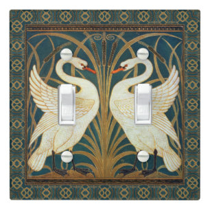 Walter Crane Swan, Rush And Iris Art Nouveau Light Switch Cover