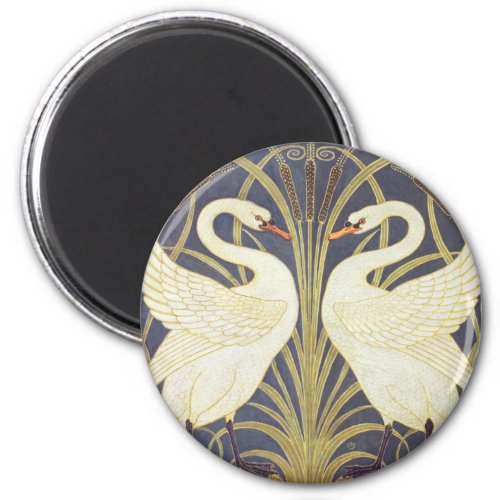 Walter Crane Swan Rush And Iris Art Nouveau Magnet