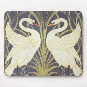 Walter Crane Swan, Rush And Iris Art Nouveau Mouse Pad