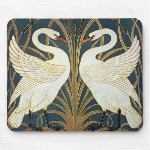 Walter Crane Swan Rush And Iris Art Nouveau  Mouse Pad