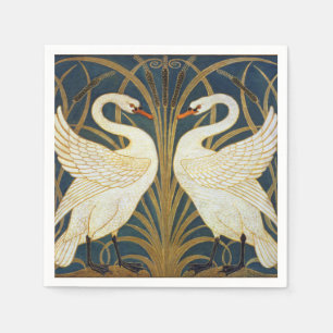 Walter Crane Swan Rush And Iris Art Nouveau Napkins