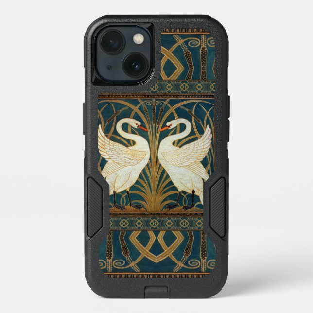 Walter Crane Swan, Rush And Iris Art Nouveau Otterbox iPhone Case (Back)