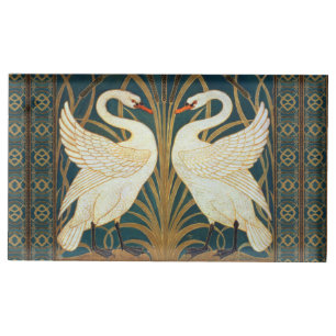 Walter Crane Swan, Rush And Iris Art Nouveau Place Card Holder