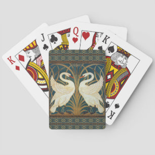 Walter Crane Swan, Rush And Iris Art Nouveau Poker Cards