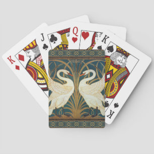 Walter Crane Swan, Rush And Iris Art Nouveau Poker Cards