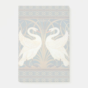 Walter Crane Swan, Rush And Iris Art Nouveau Post-it Notes