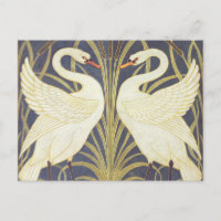 Walter Crane Swan, Rush And Iris Art Nouveau