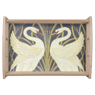 Walter Crane Swan, Rush And Iris Art Nouveau Serving Tray