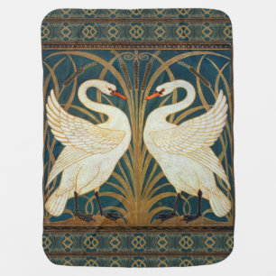 Walter Crane Swan, Rush And Iris Art Nouveau Stroller Blanket