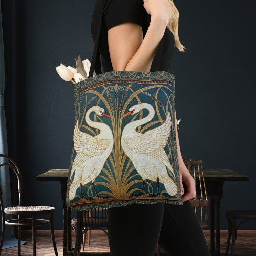 Walter Crane Swan Rush And Iris Art Nouveau  Tote Bag