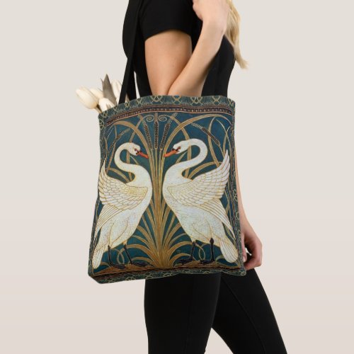 Walter Crane Swan Rush And Iris Art Nouveau  Tote Bag