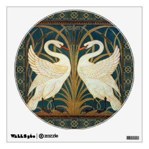 Walter Crane Swan, Rush And Iris Art Nouveau Wall Decal