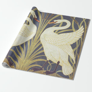 Walter Crane Swan, Rush And Iris Art Nouveau Wrapping Paper