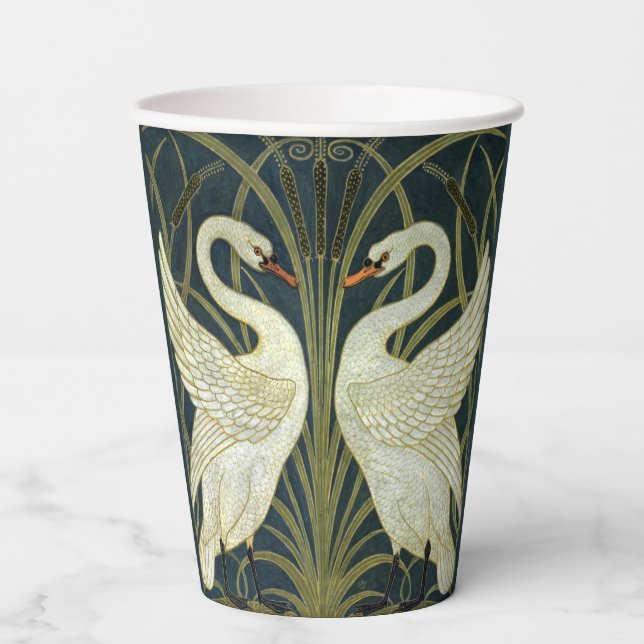 Walter Crane - Swan & Rush and Iris Paper cup (Front)