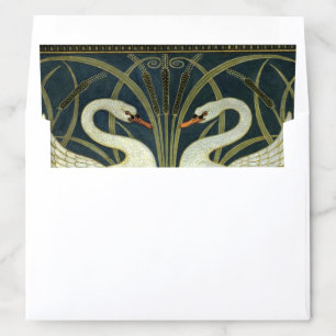 Walter Crane Swan & Rush and Iris Victorian  Envelope Liner