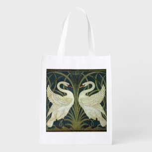 Walter Crane Swan & Rush and Iris Victorian  Grocery Bag