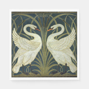 Walter Crane Swan & Rush and Iris Victorian Napkins