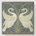 Walter Crane Swan &amp; Rush and Iris Victorian  Stone Coaster
