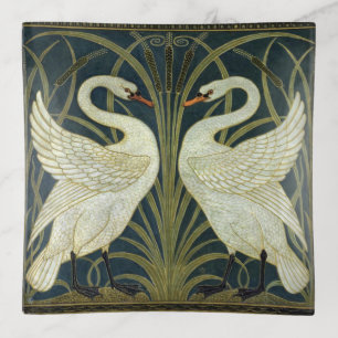 Walter Crane Swan & Rush and Iris Victorian  Trinket Tray