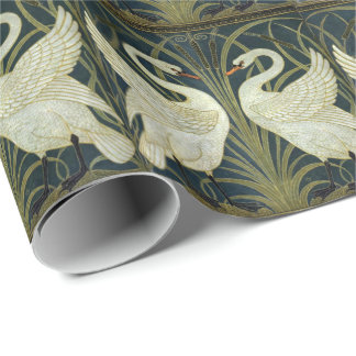 Walter Crane Swan & Rush and Iris Victorian Wrapping Paper