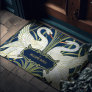Walter Crane Two Swans Art Nouveau Vintage Decor Doormat