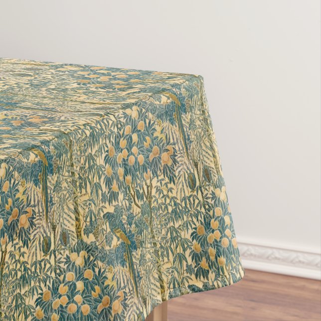Walter Crane - Vintage Art Nouveau Macaw Pattern Tablecloth (In Situ)