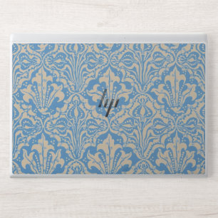 Walter Crane Vintage Blue Seed and Flower Art HP Laptop Skin