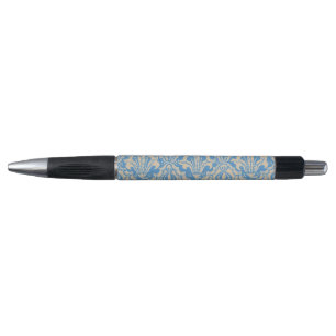 Walter Crane Vintage Blue Seed and Flower Art Pen