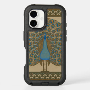 Walter Crane Vintage Gold Blue Peacock Art iPhone 16 Case